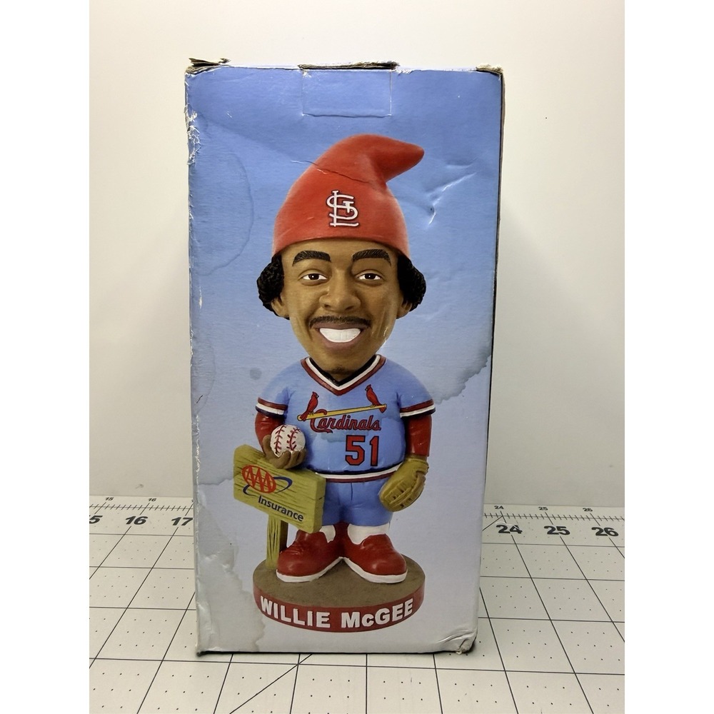 Willie McGee St. Louis Cardinals Bobblehead Gnome AAA Insurance SGA